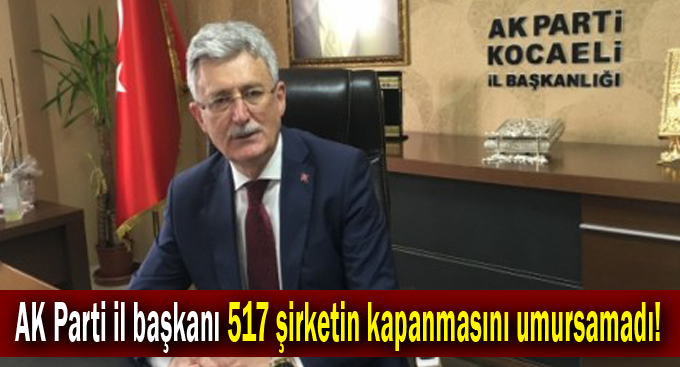 AK Parti il başkanı 517 şirketin kapanmasını umursamadı!
