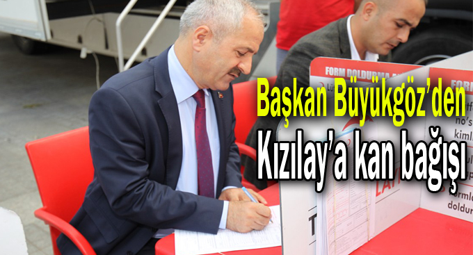 Büyükgöz'de Kızılay'a kan bağışı