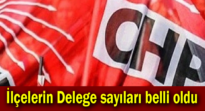 İlçelerin Delege sayıları belli oldu