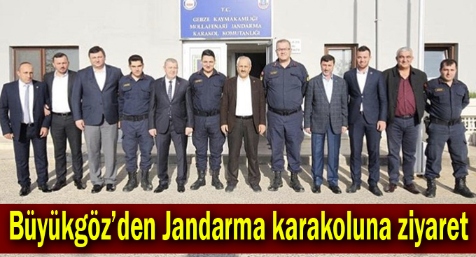 Büyükgöz'den Jandarma karakoluna ziyaret