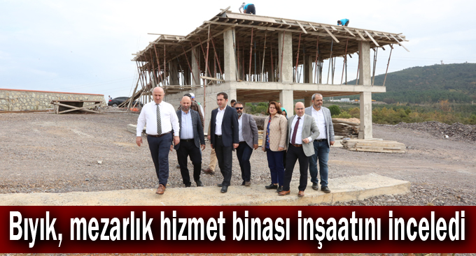 Bıyık, mezarlık hizmet binası inşaatını inceledi