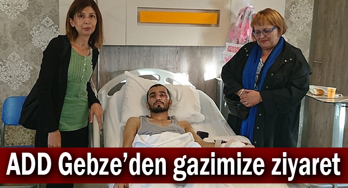 Gebze'de tedavi gören gazimize yoğun ziyaretler