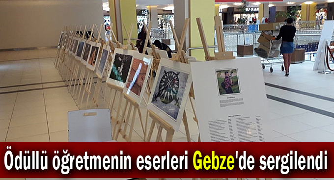 Ödüllü öğretmenin eserleri Gebze'de sergilendi