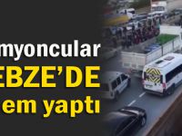 Kamyoncular, Gebze'de eylem yaptı!