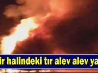 Çayırova'da seyir halindeki tır alev alev yandı!