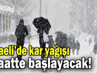 Kocaeli’de kar yağışı o saatte başlayacak!