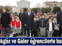 Kaymakam Güler ve Başkan Büyükgöz M. Alp Tiryakioğlu İlkokulu’nda