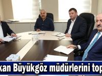 Başkan Büyükgöz müdürlerini topladı