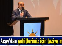 Ufuk Acay'dan şehitlerimiz için taziye mesajı