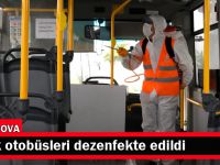 Halk otobüsleri dezenfekte edildi