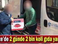 İhtiyaç sahiplerine 2 günde 2 bin gıda kolisi