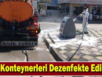 Çöp Konteynerleri Dezenfekte Ediliyor