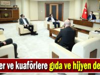 Berber ve kuaförlere gıda ve hijyen desteği