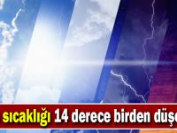 Hava sıcaklığı 14 derece birden düşecek!