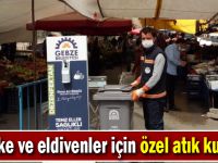 Maske ve eldivenler için özel atık kutusu