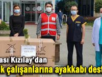 Dilovası Kızılay’dan sağlık çalışanlarına ayakkabı desteği
