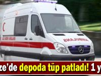 Gebze’de depoda tüp patladı! 1 yaralı