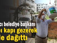 Başkan Bıyık, pide dağıttı