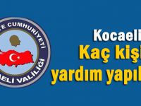 Kocaeli’de kaç kişiye yardım yapıldı?