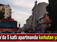 5 katlı apartmanda korkutan yangın!