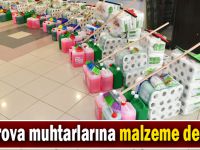 Belediyeden muhtarlara malzeme desteği