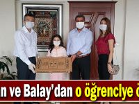 Dilovalı öğrenci ve öğretmene ödül!