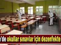 Gebze’de okullar sınavlar için dezenfekte edildi