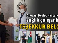 Dilovası’nda sağlık çalışanlarına teşekkür belgesi