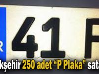 Büyükşehir 250 adet “P Plaka” satacak!