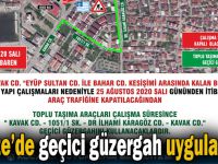 Gebze’de geçici güzergah uygulaması