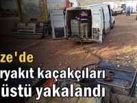 Akaryakıt kaçakçıları suçüstü yakalandı