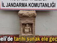 Jandarma operasyonunda tarihi sunak ele geçirildi