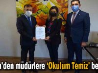 Gözen’den müdürlere ‘Okulum Temiz’ belgesi!