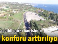 Darıca sahil parkı içerisinde yol konforu arttırılıyor