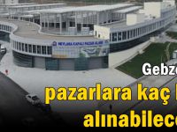 Gebze'de pazarlara kaç kişi alınabilecek?