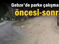 Gebze’de parke yol çalışması