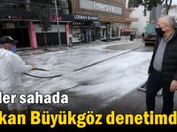 Gebze'de cadde ve sokaklar yıkanıyor