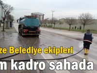 Gebze Belediye ekipleri tam kadro sahada