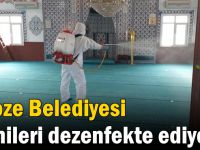 Gebze Belediyesi camileri dezenfekte ediyor