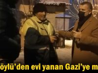 Uluköylü’den evi yanan Gazi’ye moral!