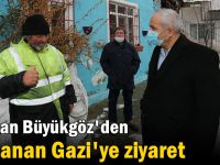 Başkan Büyükgöz'eden  evi yanan Gazi'ye moral ziyareti