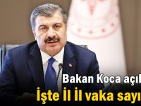 Bakan Koca açıkladı; İşte İl İl vaka sayıları!