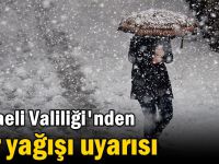 Kocaeli Valiliği'nden kar yağışı uyarısı