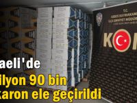 Kocaeli'de 2 milyon 90 bin makaron ele geçirildi