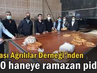 Ağrılılardan 1500 haneye ramazan pidesi