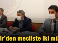 Şayir’den mecliste iki müjde