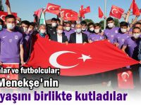 Başkanlar ve futbolcular; Mor Menekşe'nin yeni yaşını birlikte kutladılar