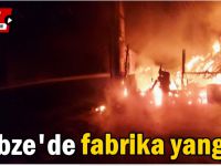 Gebze'de fabrika yangını!