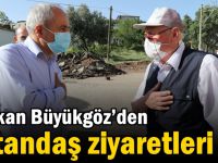 Büyükgöz'den evi yanan aileye ziyaret