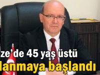 Gebze’de 45 yaş üstü aşılanmaya başlandı